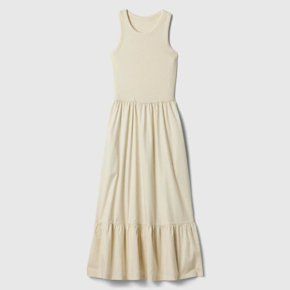 New! GAP Fit & Flare Racerback Midi Dress Size Medium 47852 - Picture 1 of 13